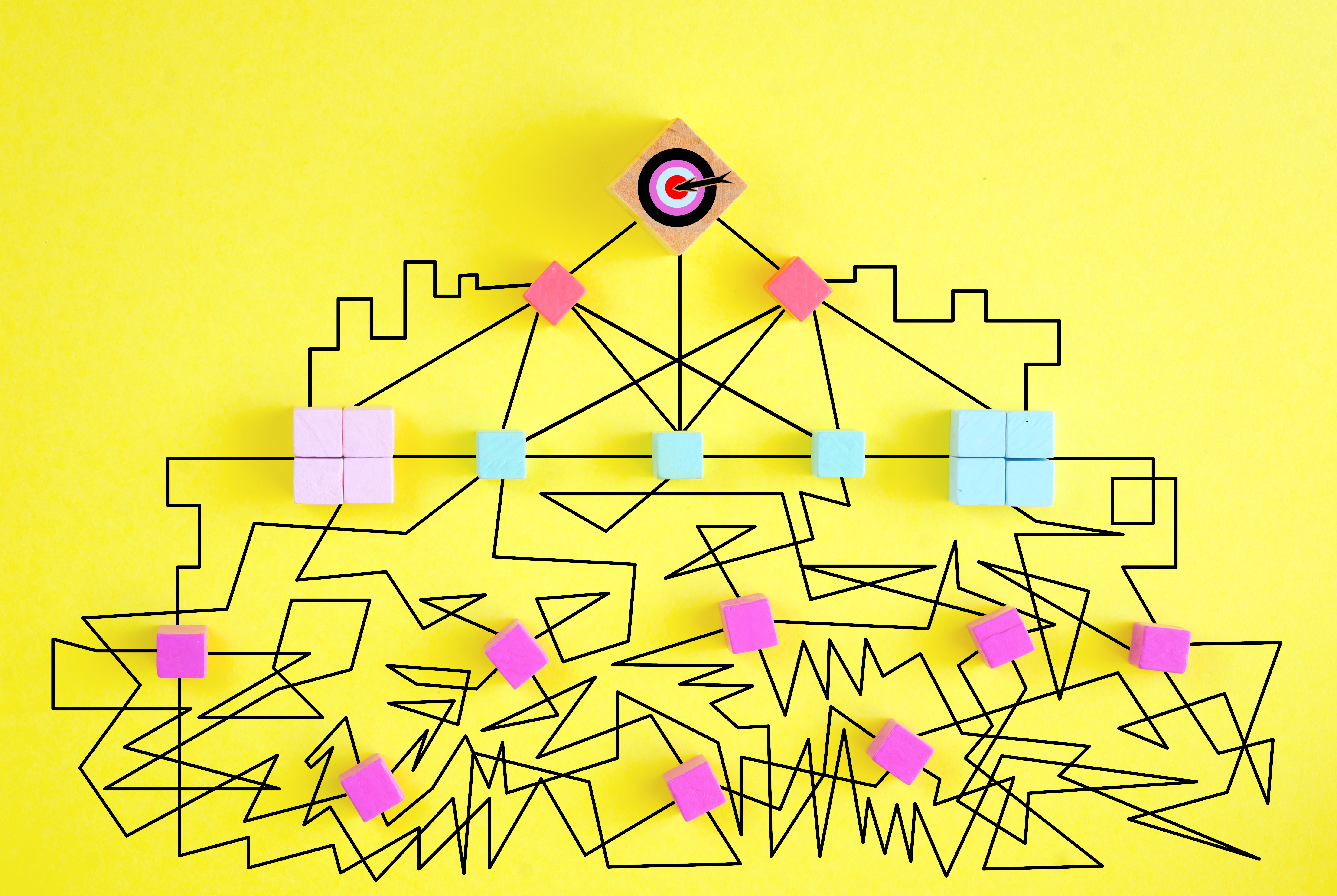 Network connections representing WordPress-to-CRM integration for automated lead routing